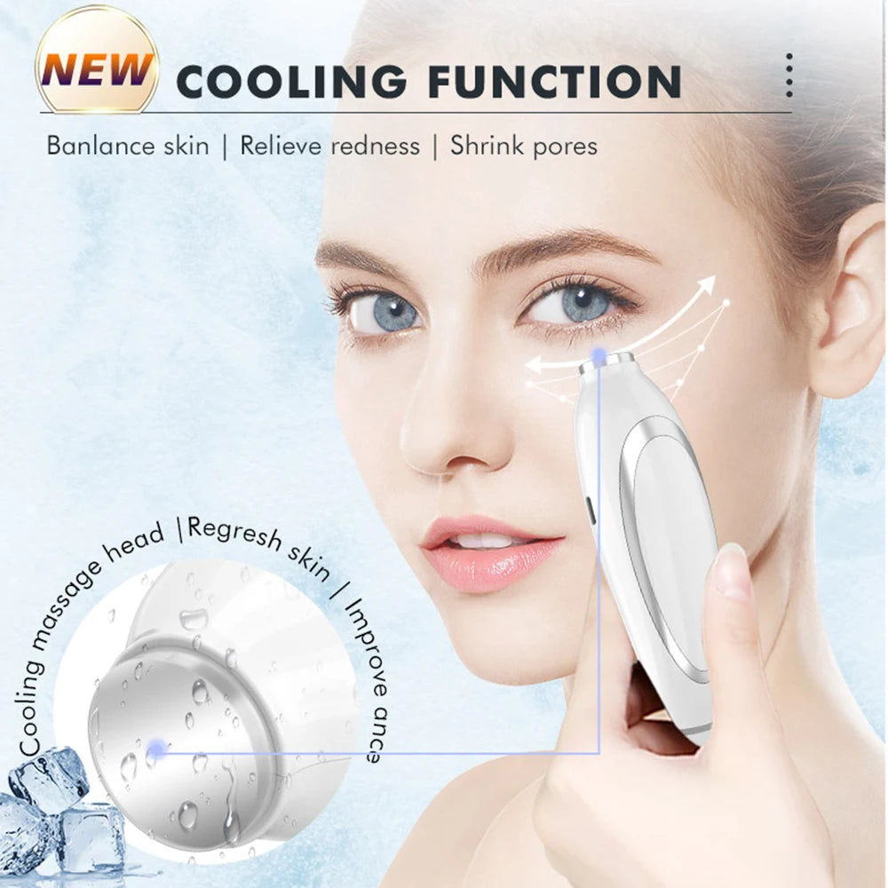 Hot & Cooling Microcurrent Face Neck Lift Ice Compress Face Massager Neck Lifting Machine Skin Care Shrink Pores Anti Wrinkle