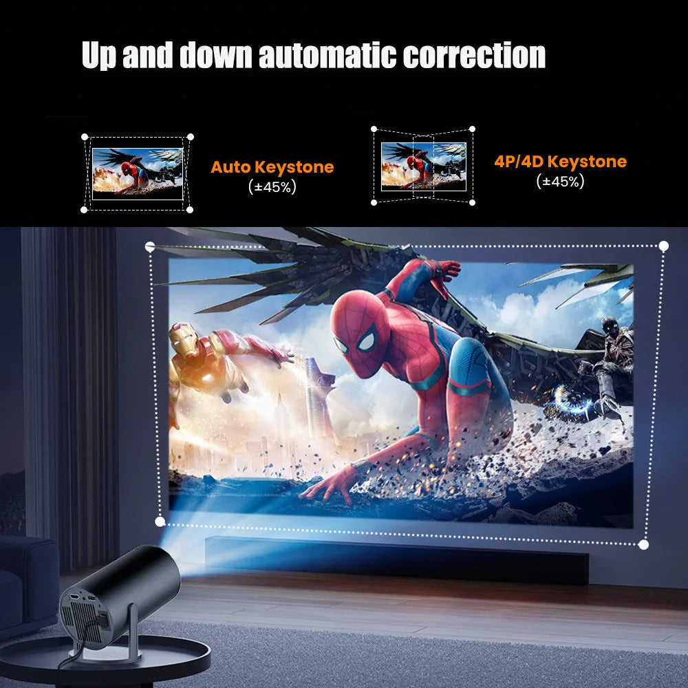 DITONG HY300 Plus HD Projector portatil 4K 1280x720P Android  LED Video Home Theater Cinema Phone mini Proyector Movie HY300 pro