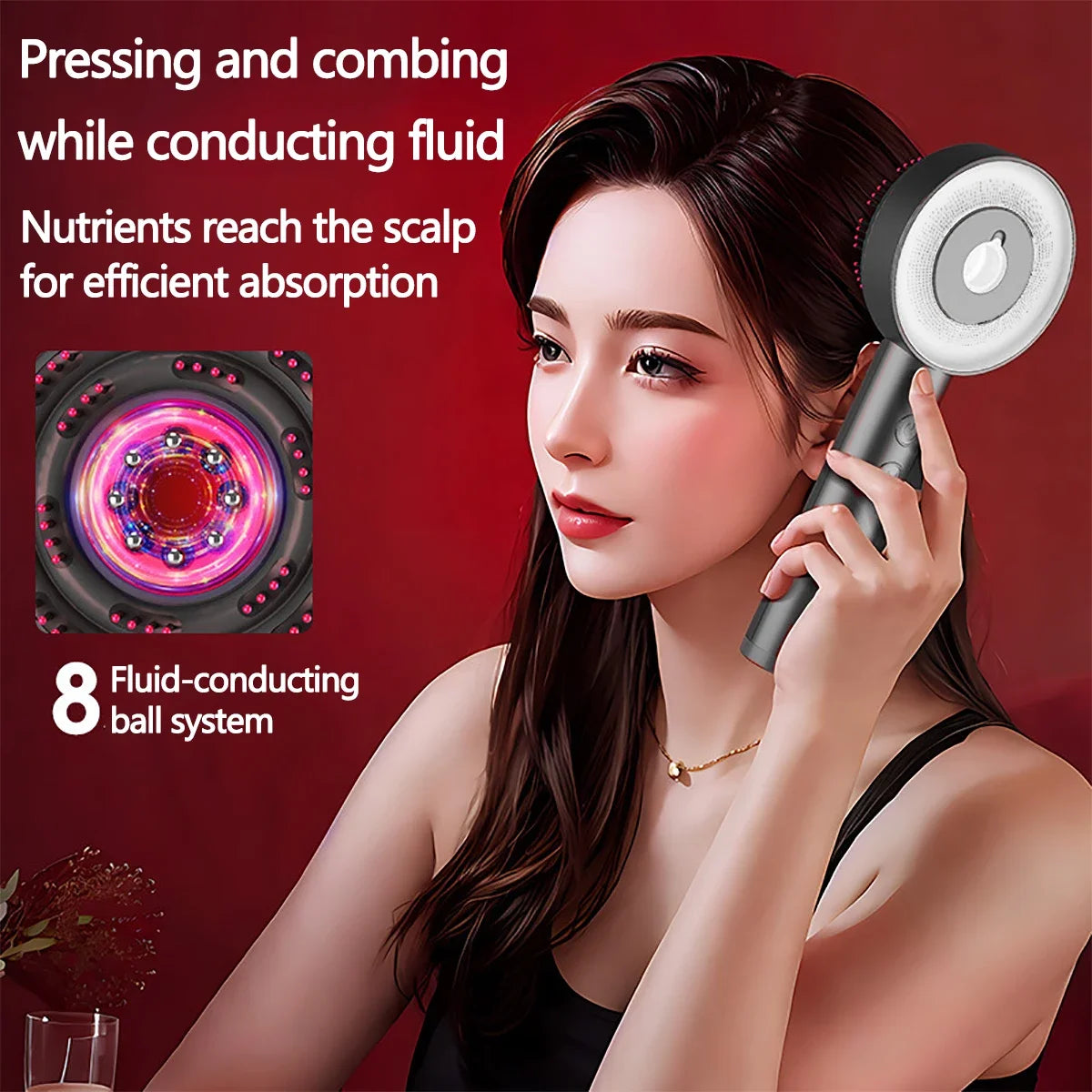 3 Modes Red Light Massage Comb Vibration Promotes Hair Growth And Improves Hair Follicle Strength Red Light Nourish Scalp