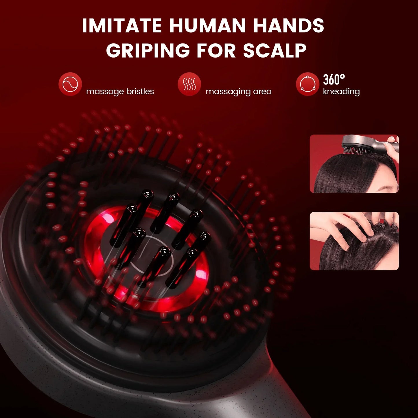 3 Modes Red Light Massage Comb Vibration Promotes Hair Growth And Improves Hair Follicle Strength Red Light Nourish Scalp