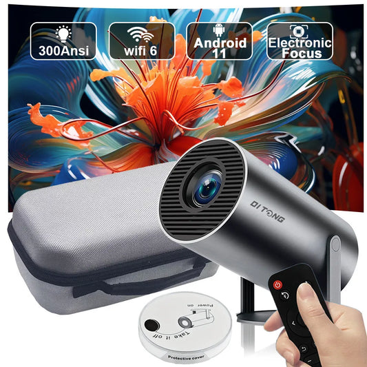 DITONG HY300 Plus HD Projector portatil 4K 1280x720P Android  LED Video Home Theater Cinema Phone mini Proyector Movie HY300 pro