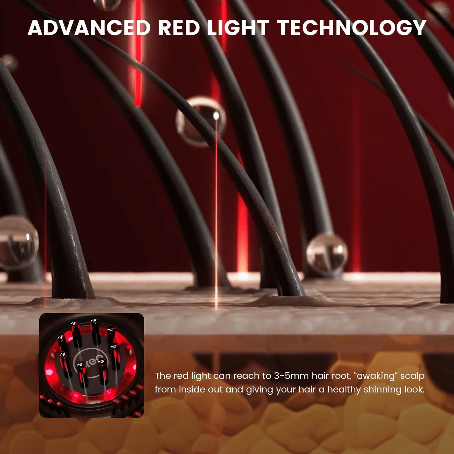 3 Modes Red Light Massage Comb Vibration Promotes Hair Growth And Improves Hair Follicle Strength Red Light Nourish Scalp